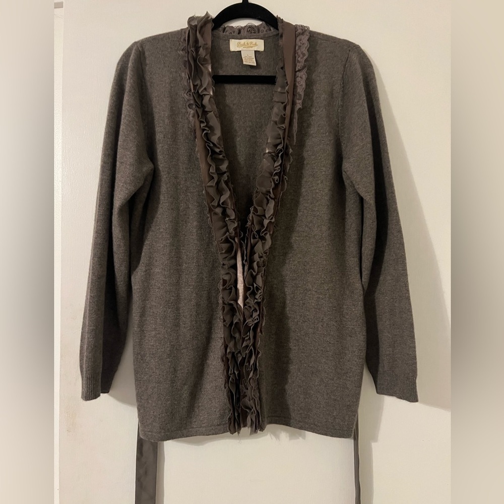 Cashmere Peck and Peck cashmere wool blend cardigan size L (SW110)